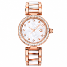 Women's Rose Gold-Tone Dress Watch with White Dial