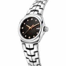 Women's Dress Watch Silver Tone with Black Dial