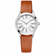 Classic Dress Watch with Brown Leather Strap