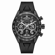 Sport Chronograph Watch with Black Rubber Strap