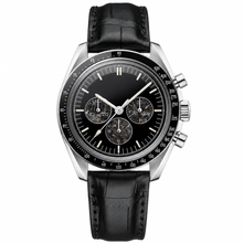 Chronograph Dress Watch Black Leather 42mm