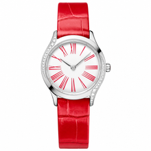 Women's Dress Watch with Red Leather Strap