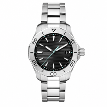 Silver Metal Sport Watch with Black Dial