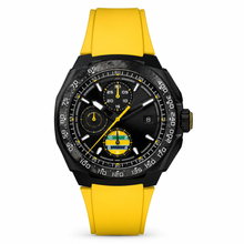 Sport Watch with Yellow Strap and Black Case
