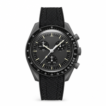 Watch with Black Synthetic Strap
