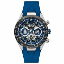 Sport Chronograph Watch with Blue Strap