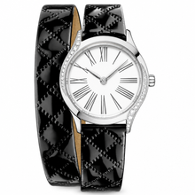 Women's Dress Watch with Black Patent Leather Strap