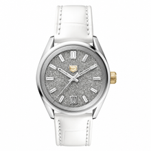 Dress Watch with White Leather Strap