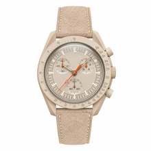 Beige Watch with Suede Strap