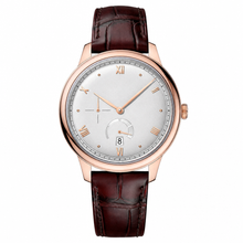 Classic Dress Watch Rose Gold Tone 41mm with Burgundy Leather Strap