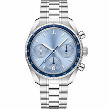 Chronograph Watch Light Blue Dial 38mm