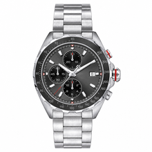 Sport Chronograph Watch with Silver Metal Bracelet