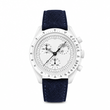 Watch with Blue Suede Strap