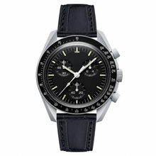 Watch with Black Leather Strap