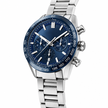 Sporty Chronograph Watch Blue Dial