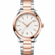 Two-Tone Metal Watch with Silver Dial 41mm
