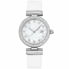 Women's Dress Watch with White Strap 34mm