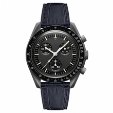 Black Watch with Leather Strap
