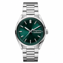 Watch with Green Dial and Silver Metal Bracelet