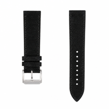 Black Suede Leather Watch Strap 20mm