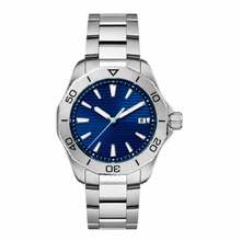 Sport Watch with Blue Dial and Silver Metal Bracelet