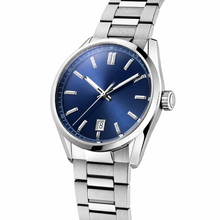 Classic Blue Dial Stainless Steel Watch