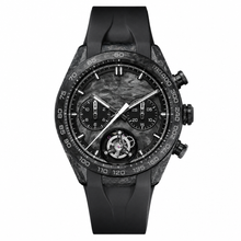Black Carbon Fiber Sport Chronograph Watch