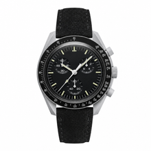 Watch with Black Suede Strap