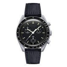 Watch with Black Leather Strap