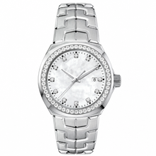 Women's Dress Watch with Silver Metal Bracelet and Jewel Bezel