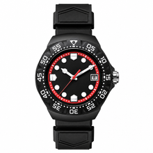 Sport Diver-Style Black Resin Watch