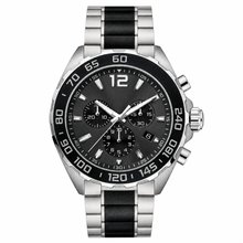 Men's Sport Chronograph Watch with Black Metal Bracelet