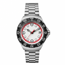 Sport Watch with White Dial and Black Bezel