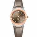 Ladies Small Seconds Watch Taupe Rose Gold Leather 34mm product photo