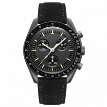 Watch with Black Suede Strap