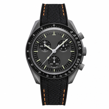 Sport Watch with Black and Orange Strap