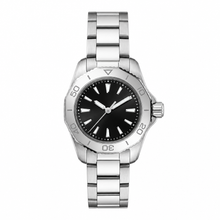 Sport Watch with Black Dial and Stainless Steel Bracelet
