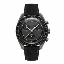 Watch with Black Suede Strap