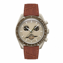 Watch with Brown Leather Strap