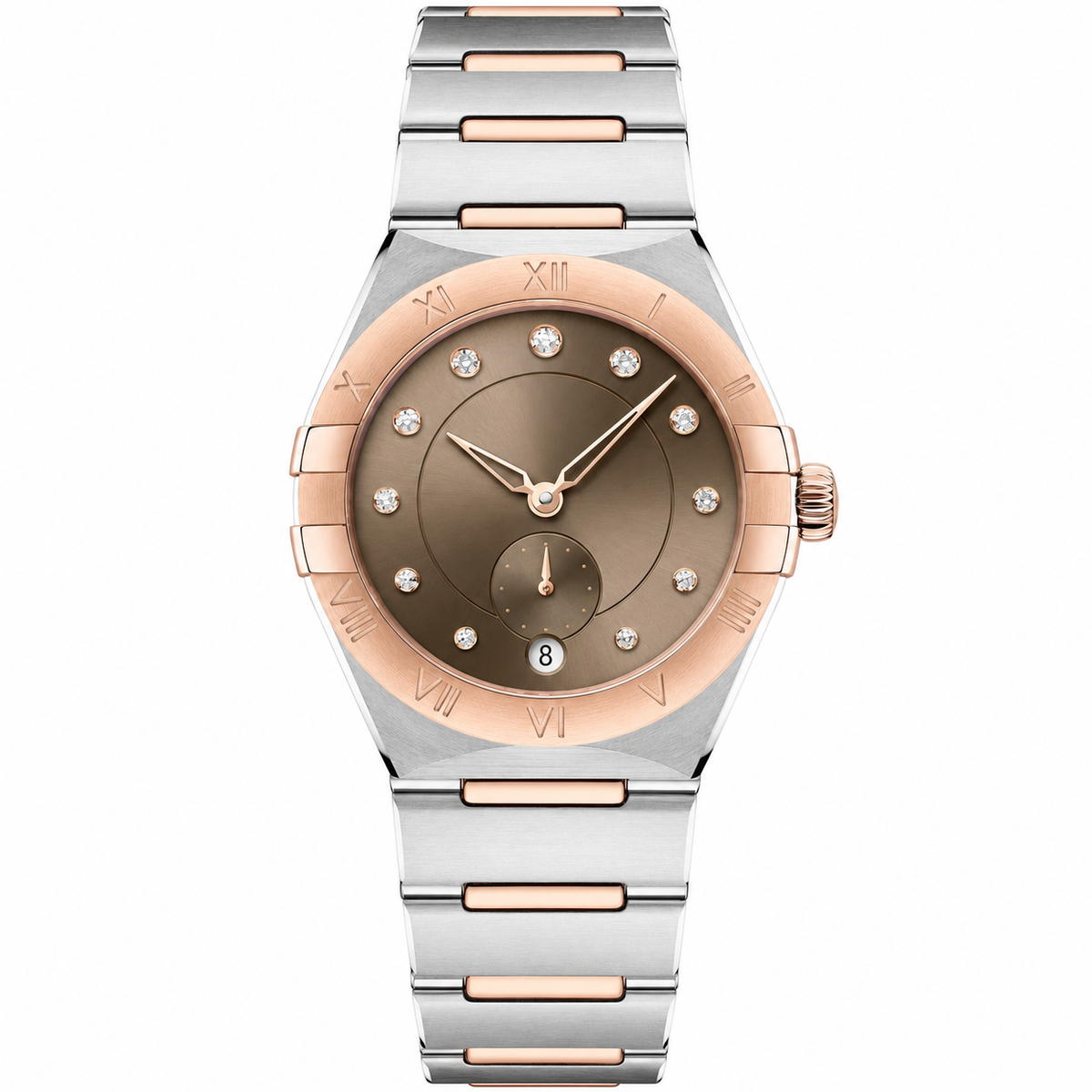 Ladies Small Seconds Watch Taupe Two-Tone Steel 34mm product photo