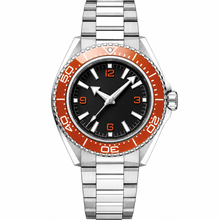 Diver Style Watch with Orange Bezel 42mm