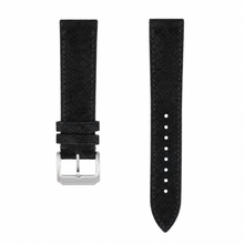 Black Suede Leather Watch Strap 21mm
