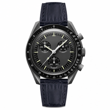 Watch with Black Leather Strap