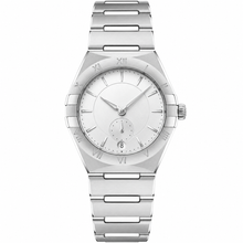 Ladies Small Seconds Watch White Steel 34mm