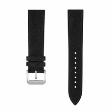 Black Suede Leather Watch Strap 21mm