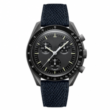 Watch with Dark Dial and Fabric Strap