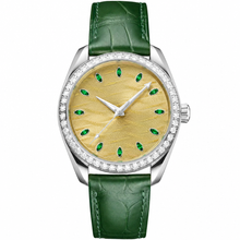 Dress Watch Green Leather 38mm