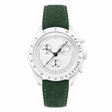 Dress Watch with Dark Green Suede Strap