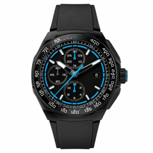 Sport Chronograph Watch with Black Rubber Strap