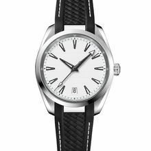 Casual Watch with Silver Dial and Grey Strap 38mm